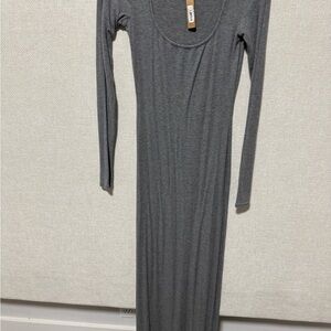 SKIMS Gray Long Sleeve Dress